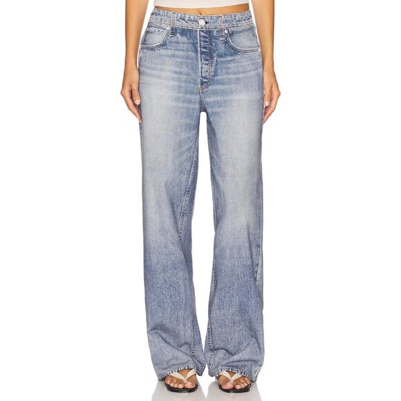 NWT rag & bone Miramar Terry Wide Leg in Scarlet Photo Print Jean Sweatpants XL - Picture 7 of 10